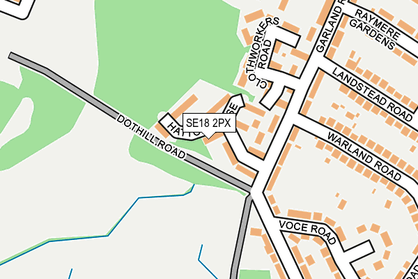 SE18 2PX map - OS OpenMap – Local (Ordnance Survey)