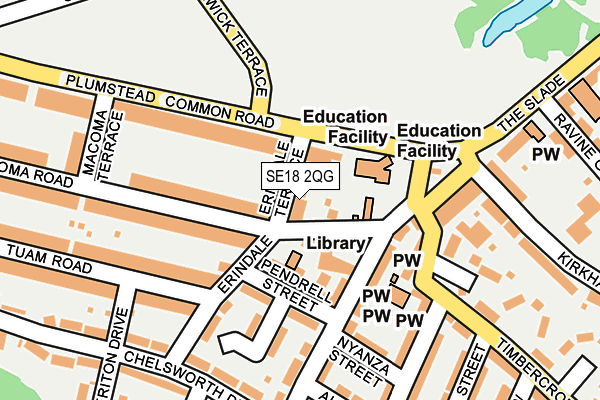 SE18 2QG map - OS OpenMap – Local (Ordnance Survey)