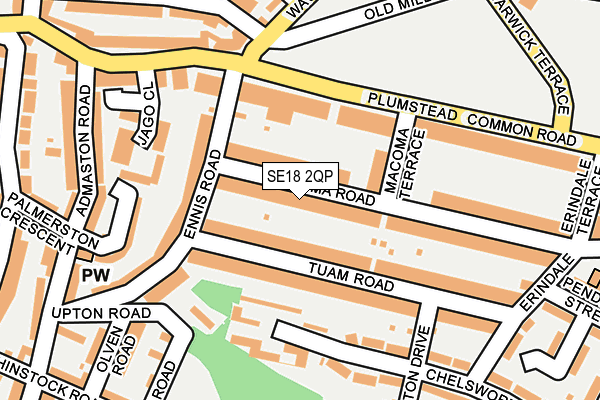 SE18 2QP map - OS OpenMap – Local (Ordnance Survey)