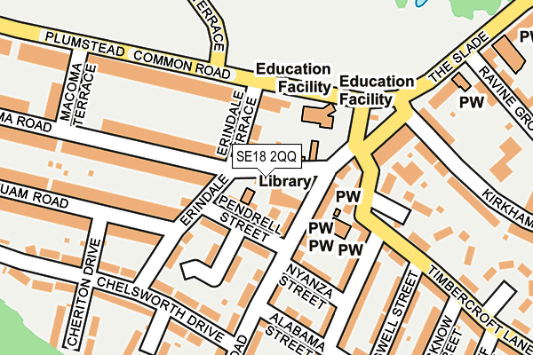 SE18 2QQ map - OS OpenMap – Local (Ordnance Survey)