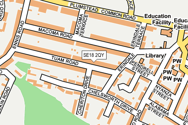 SE18 2QY map - OS OpenMap – Local (Ordnance Survey)