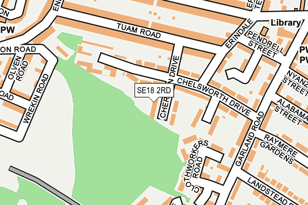 SE18 2RD map - OS OpenMap – Local (Ordnance Survey)