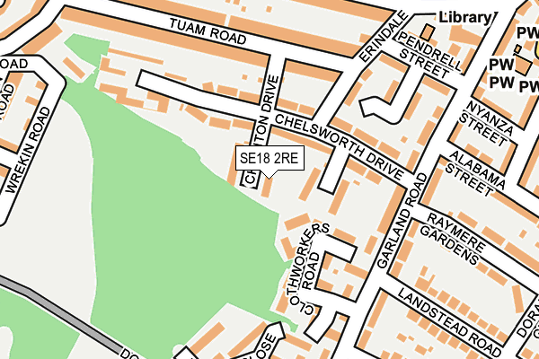 SE18 2RE map - OS OpenMap – Local (Ordnance Survey)
