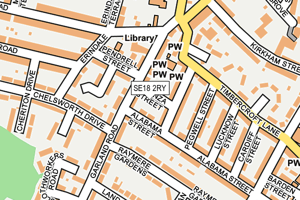 SE18 2RY map - OS OpenMap – Local (Ordnance Survey)