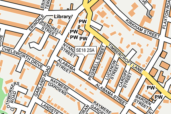 SE18 2SA map - OS OpenMap – Local (Ordnance Survey)