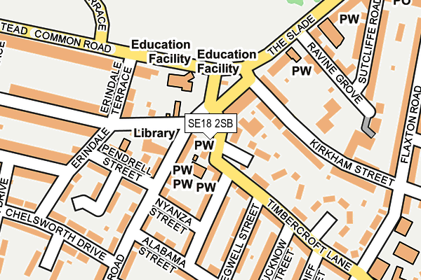 SE18 2SB map - OS OpenMap – Local (Ordnance Survey)