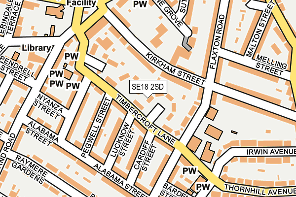 SE18 2SD map - OS OpenMap – Local (Ordnance Survey)