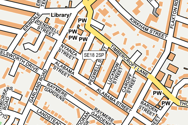 SE18 2SP map - OS OpenMap – Local (Ordnance Survey)