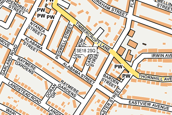 SE18 2SQ map - OS OpenMap – Local (Ordnance Survey)
