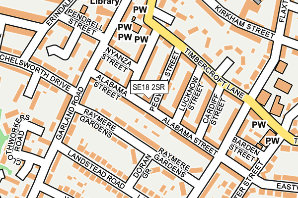 SE18 2SR map - OS OpenMap – Local (Ordnance Survey)