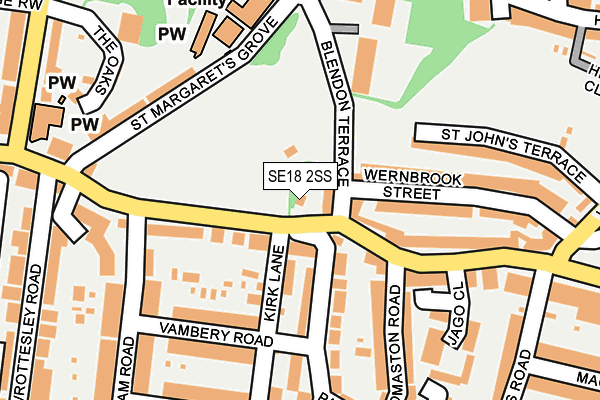 SE18 2SS map - OS OpenMap – Local (Ordnance Survey)