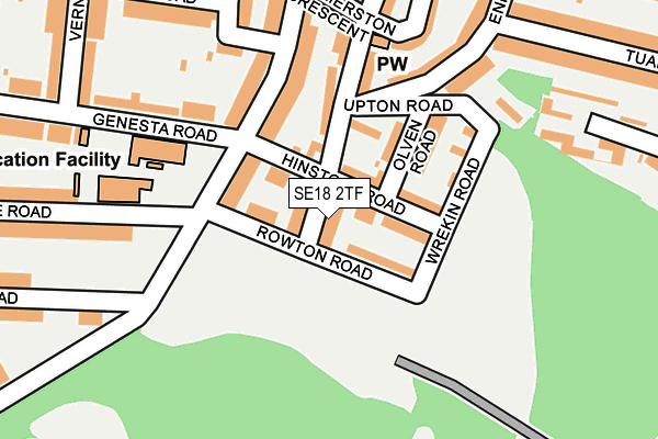 SE18 2TF map - OS OpenMap – Local (Ordnance Survey)