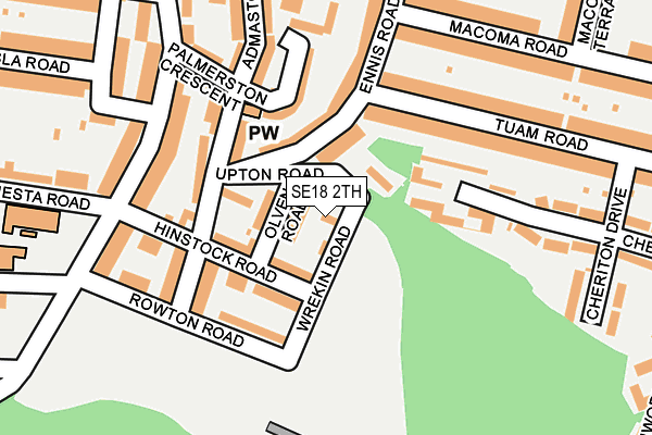 SE18 2TH map - OS OpenMap – Local (Ordnance Survey)
