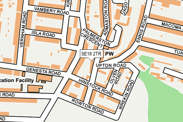 SE18 2TR map - OS OpenMap – Local (Ordnance Survey)