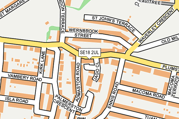 SE18 2UL map - OS OpenMap – Local (Ordnance Survey)