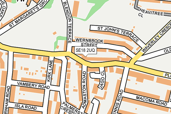 SE18 2UQ map - OS OpenMap – Local (Ordnance Survey)