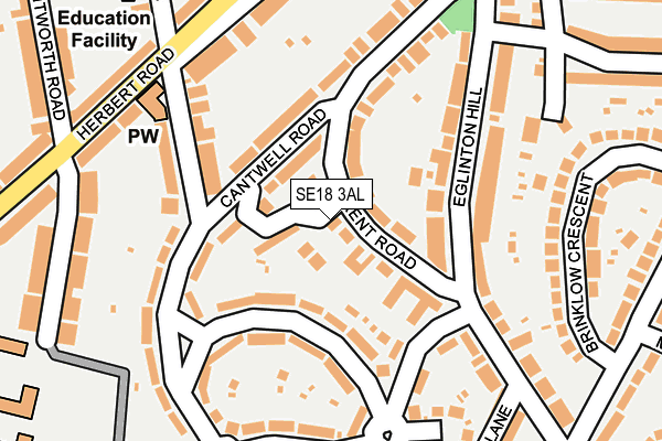SE18 3AL map - OS OpenMap – Local (Ordnance Survey)