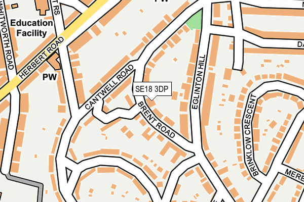 SE18 3DP map - OS OpenMap – Local (Ordnance Survey)