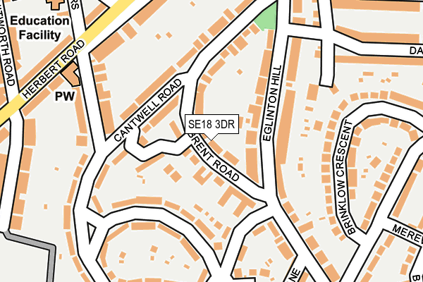 SE18 3DR map - OS OpenMap – Local (Ordnance Survey)