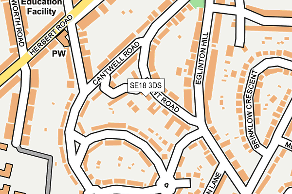 SE18 3DS map - OS OpenMap – Local (Ordnance Survey)