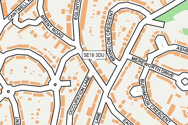 SE18 3DU map - OS OpenMap – Local (Ordnance Survey)