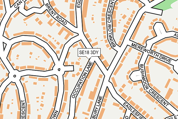 SE18 3DY map - OS OpenMap – Local (Ordnance Survey)