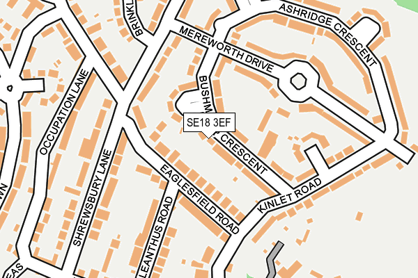 SE18 3EF map - OS OpenMap – Local (Ordnance Survey)
