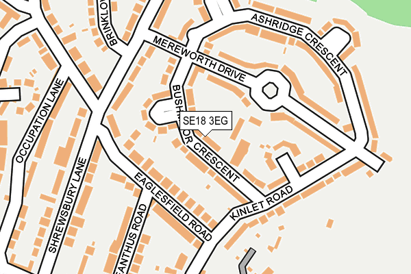 SE18 3EG map - OS OpenMap – Local (Ordnance Survey)