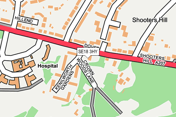 SE18 3HY map - OS OpenMap – Local (Ordnance Survey)