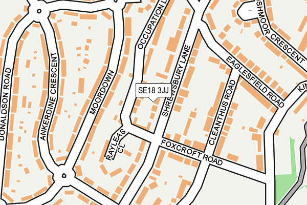 SE18 3JJ map - OS OpenMap – Local (Ordnance Survey)