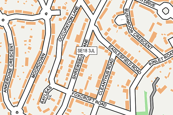 SE18 3JL map - OS OpenMap – Local (Ordnance Survey)