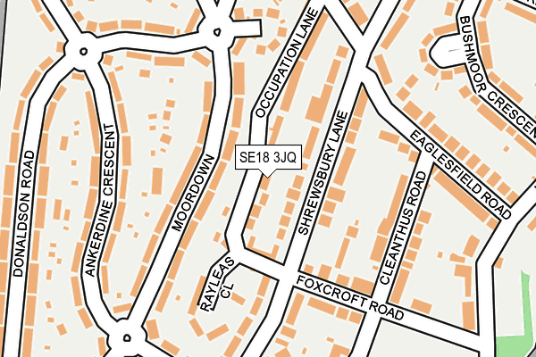 SE18 3JQ map - OS OpenMap – Local (Ordnance Survey)