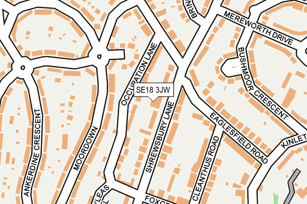 SE18 3JW map - OS OpenMap – Local (Ordnance Survey)