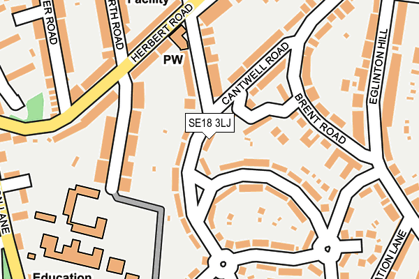 SE18 3LJ map - OS OpenMap – Local (Ordnance Survey)