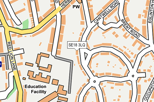 SE18 3LQ map - OS OpenMap – Local (Ordnance Survey)