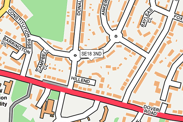 SE18 3ND map - OS OpenMap – Local (Ordnance Survey)