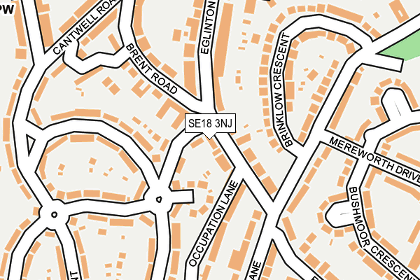SE18 3NJ map - OS OpenMap – Local (Ordnance Survey)