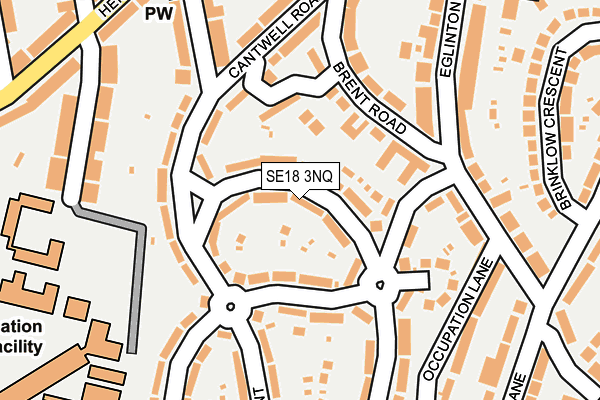 SE18 3NQ map - OS OpenMap – Local (Ordnance Survey)