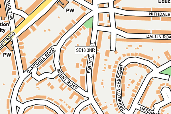 SE18 3NR map - OS OpenMap – Local (Ordnance Survey)