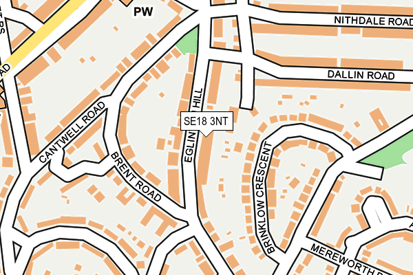 SE18 3NT map - OS OpenMap – Local (Ordnance Survey)