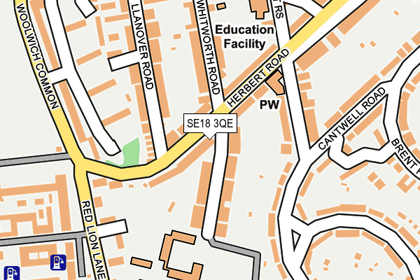 SE18 3QE map - OS OpenMap – Local (Ordnance Survey)