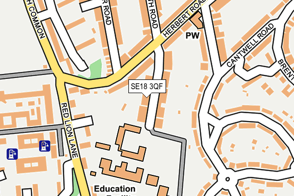 SE18 3QF map - OS OpenMap – Local (Ordnance Survey)
