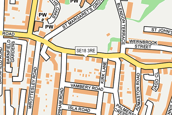 SE18 3RE map - OS OpenMap – Local (Ordnance Survey)