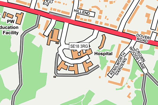 SE18 3RG map - OS OpenMap – Local (Ordnance Survey)