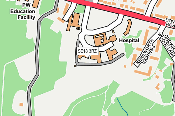 SE18 3RZ map - OS OpenMap – Local (Ordnance Survey)