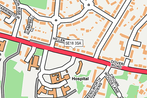 SE18 3SA map - OS OpenMap – Local (Ordnance Survey)