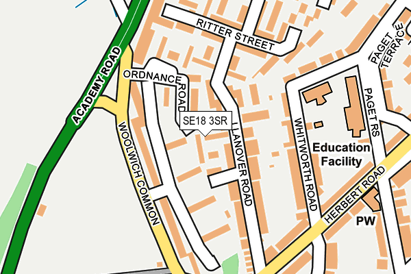 SE18 3SR map - OS OpenMap – Local (Ordnance Survey)