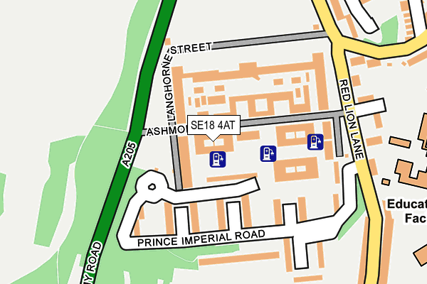 SE18 4AT map - OS OpenMap – Local (Ordnance Survey)