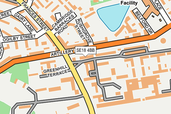 SE18 4BB map - OS OpenMap – Local (Ordnance Survey)
