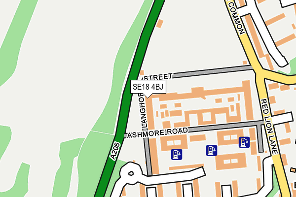 SE18 4BJ map - OS OpenMap – Local (Ordnance Survey)